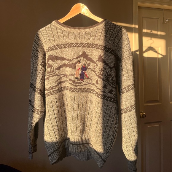 Grey knit ski sweater - Picture 5 of 5